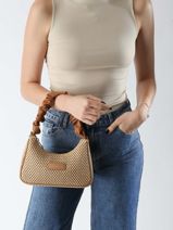 Schoudertas Osier Lancaster Beige osier 43-vue-porte